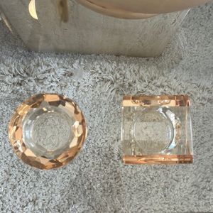 Oleg Cassini iridescent Crystal bridal votive set